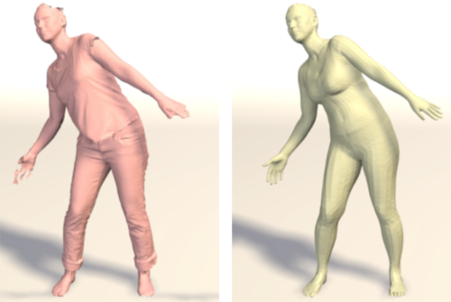 Detailed, accurate, human shape estimation from clothed 3D scan sequences