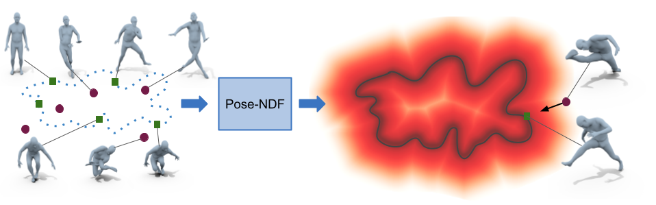 Pose-NDF: Modeling Human Pose Manifolds with Neural Distance Fields