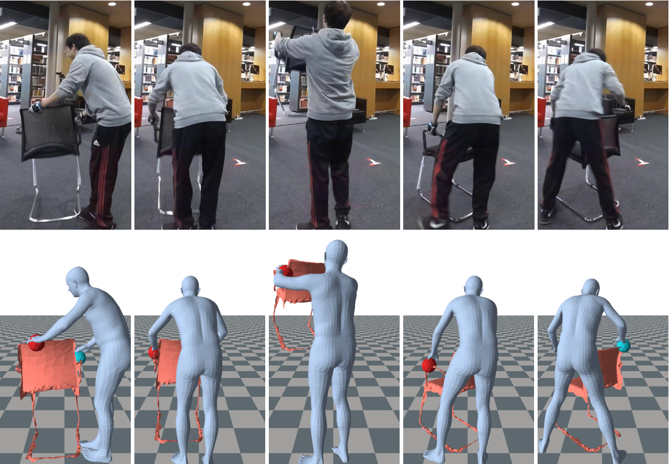Visibility Aware Human-Object Interaction Tracking from Single RGB Camera