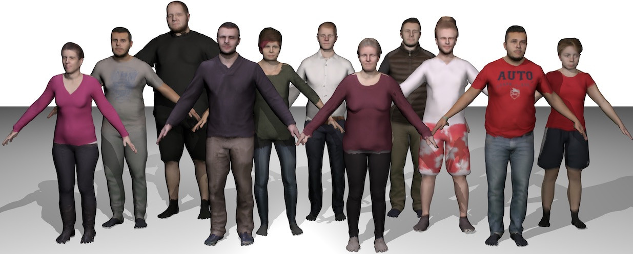 Video Based Reconstruction of 3D People Models