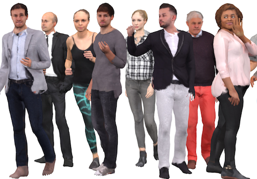 Learning to Reconstruct People in Clothing from a Single RGB Camera